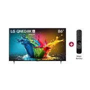 Vista frontal del televisor LG QNED, QNED99